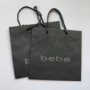 Black BEBE Shopping Bags- 2